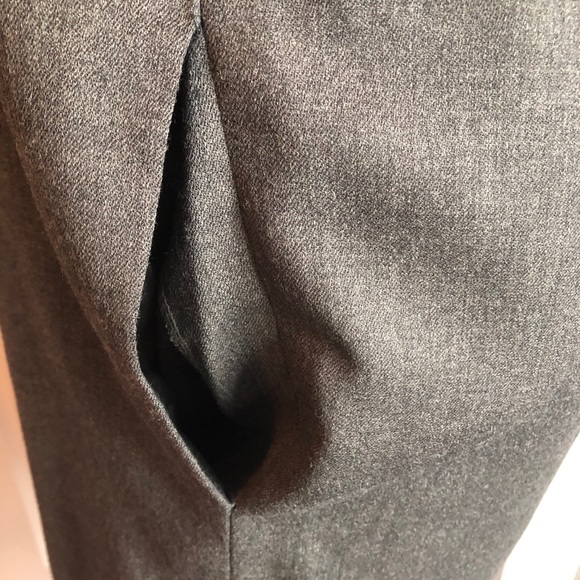 Zara Woman Charcoal Gray Wool Blend Shift Dress Medium - Picture 6 of 10